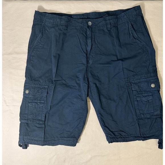 New Men's Ochenta Navy Blue Multiple Pocket Cargo Shorts Size‎ 40 - Picture 2 of 7